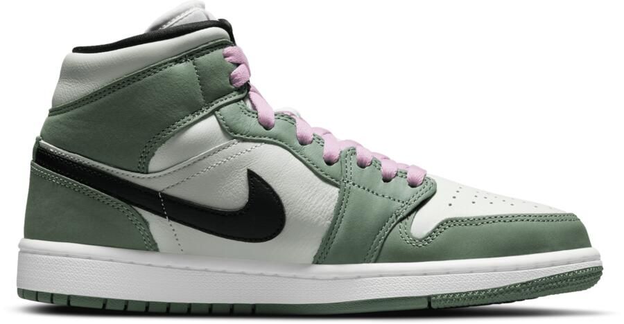 Jordan 1 Mid Dames Schoenen Green Leer Synthetisch Foot Locker - Foto 3
