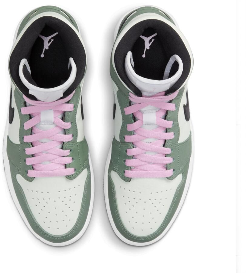 Jordan 1 Mid Dames Schoenen Green Leer Synthetisch Foot Locker - Foto 2