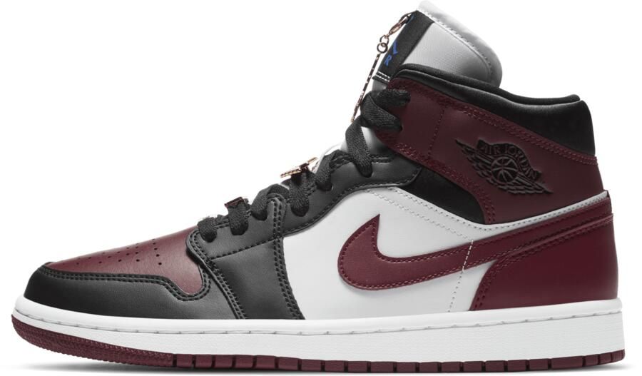 Jordan 1 Mid Dames Schoenen Black Leer Synthetisch Foot Locker