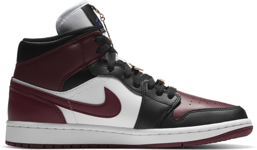 Jordan 1 Mid Dames Schoenen Black Leer Synthetisch Foot Locker - Foto 3