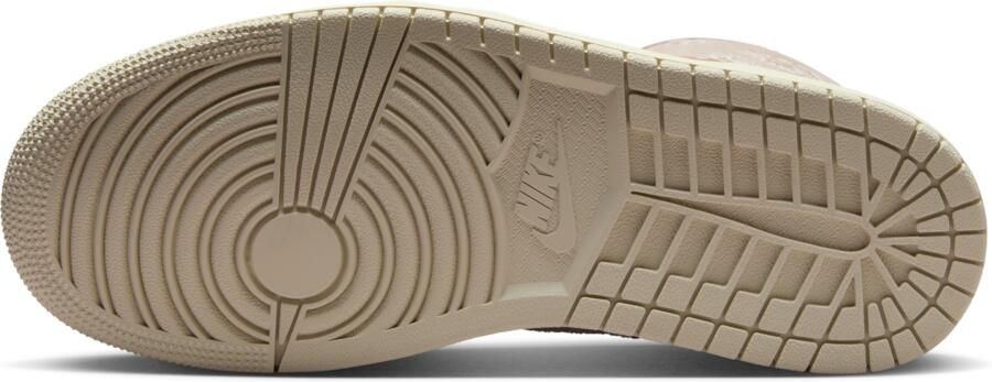 Jordan Aj1 Mid Sneakers Dames Bruin Mesh Synthetisch - Foto 4