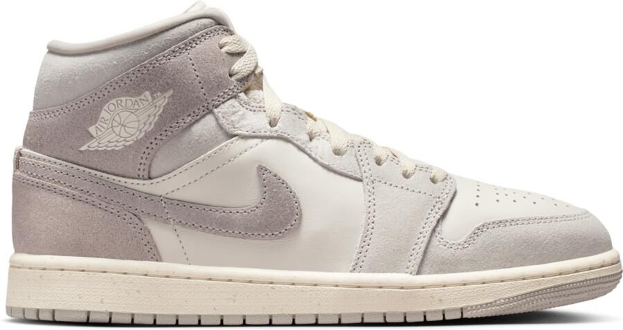 Jordan Aj1 Mid Sneakers Dames Grijs Leer - Foto 3