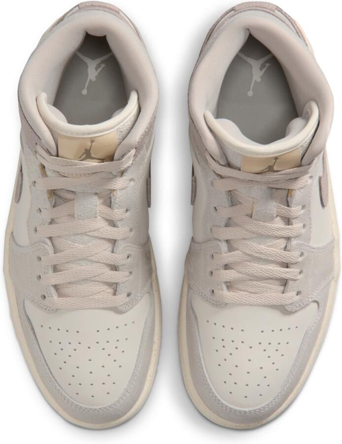 Jordan Aj1 Mid Sneakers Dames Grijs Leer - Foto 2