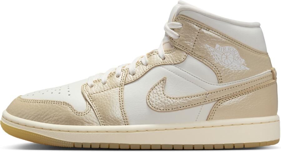 Jordan Aj1 Mid Sneakers Dames Wit Mesh Synthetisch - Foto 4