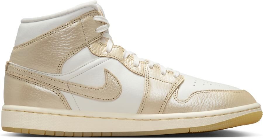 Jordan Aj1 Mid Sneakers Dames Wit Mesh Synthetisch - Foto 2