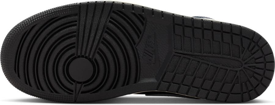 Jordan 1 Mid Sneakers Dames Zwart Mesh Synthetisch - Foto 4