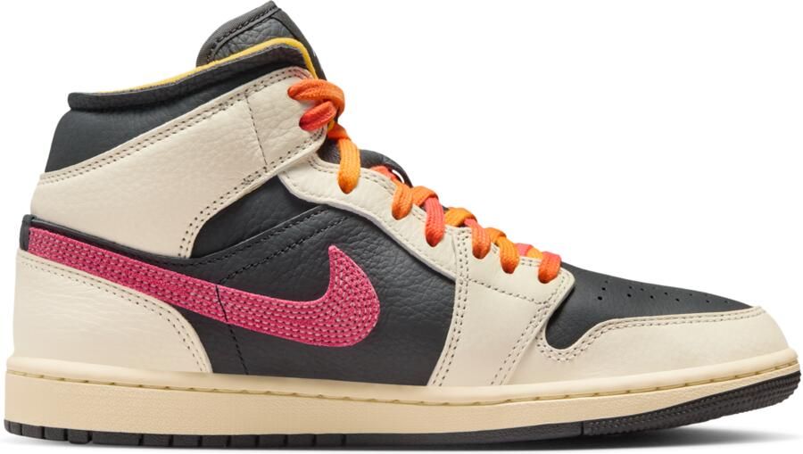 Jordan 1 Mid Sneakers Dames Wit Mesh Synthetisch - Foto 3