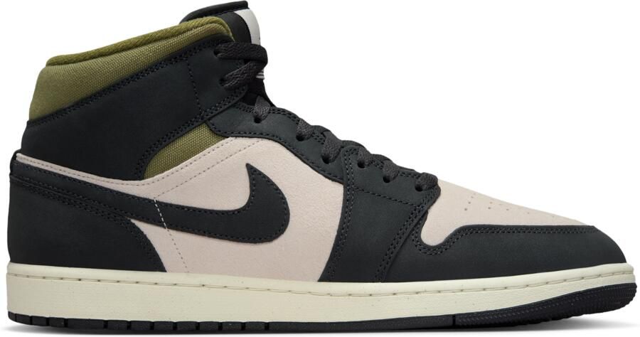 Jordan Aj1 Mid Sneakers Heren Beige Leer Synthetisch - Foto 3