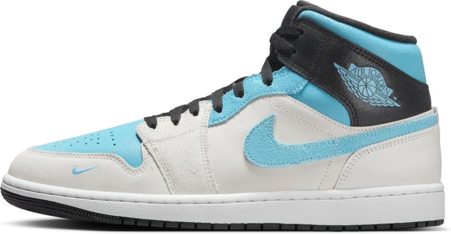 Jordan Aj1 Mid Sneakers Heren Wit Leer Synthetisch - Foto 2