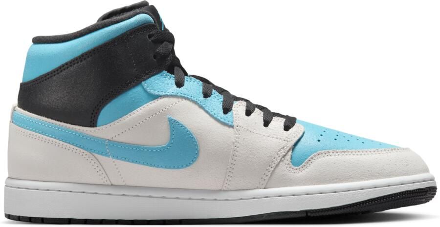 Jordan Aj1 Mid Sneakers Heren Wit Leer Synthetisch - Foto 3