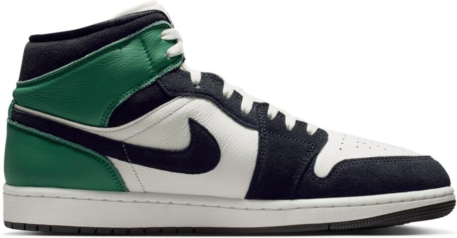 Jordan Aj1 Mid Sneakers Heren Wit Leer Synthetisch - Foto 3