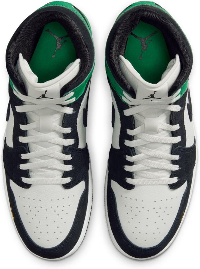 Jordan Aj1 Mid Sneakers Heren Wit Leer Synthetisch - Foto 2