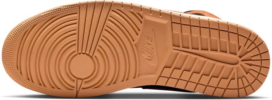 Jordan Aj1 Mid Sneakers Heren Zwart Leer Synthetisch - Foto 4