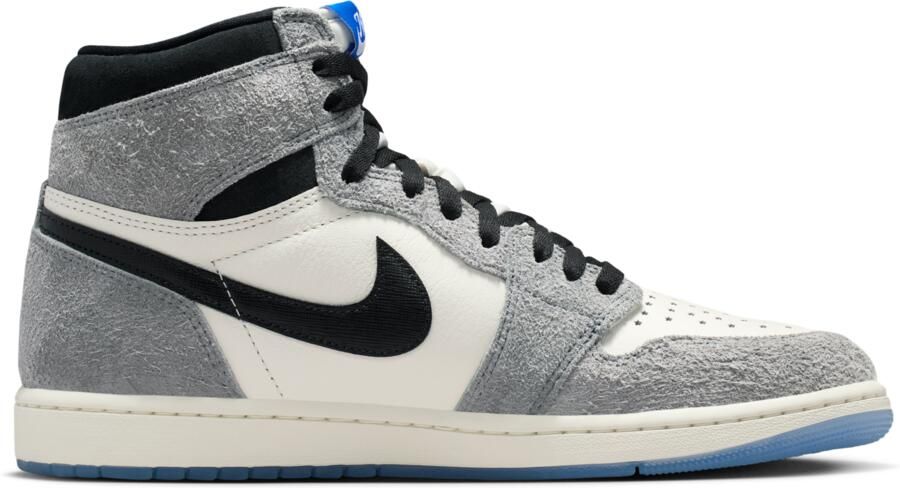 Jordan AJ1 Retro High Sneakers Heren Grijs Leer - Foto 3