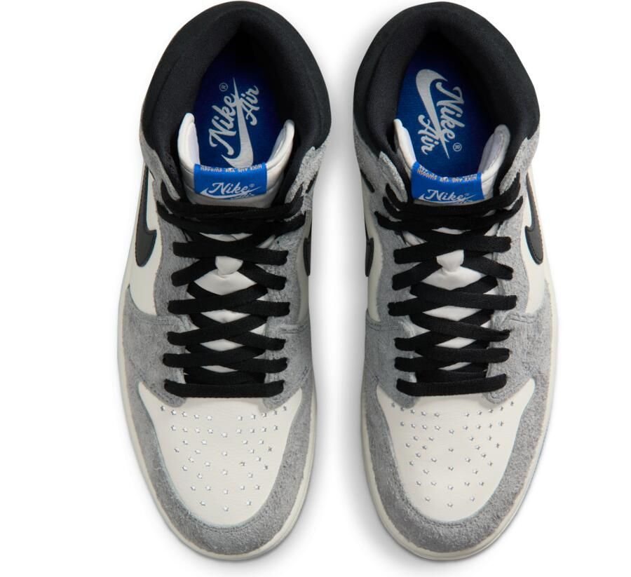 Jordan AJ1 Retro High Sneakers Heren Grijs Leer - Foto 2