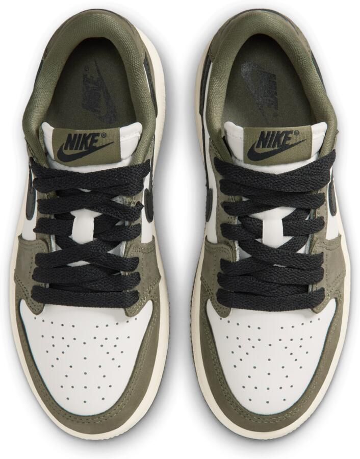 Jordan Air  1 Retro Low 'Medium Olive and Summit White' kleuterschoenen Groen - Foto 2