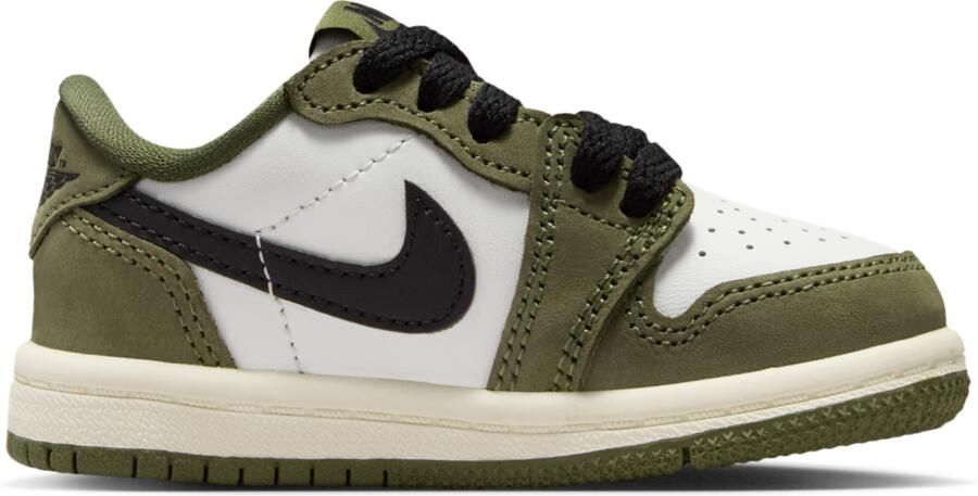 Jordan Air  1 Retro Low 'Medium Olive and Summit White' schoenen voor baby's peuters Groen - Foto 3