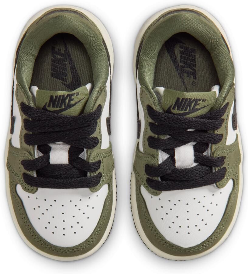 Jordan Air  1 Retro Low 'Medium Olive and Summit White' schoenen voor baby's peuters Groen - Foto 2