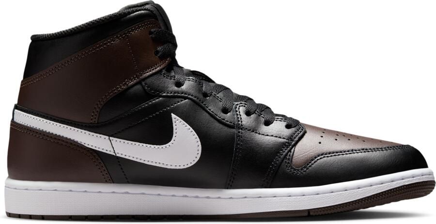 Jordan Aj1 Mid Sneakers Heren Bruin Leer Synthetisch - Foto 2