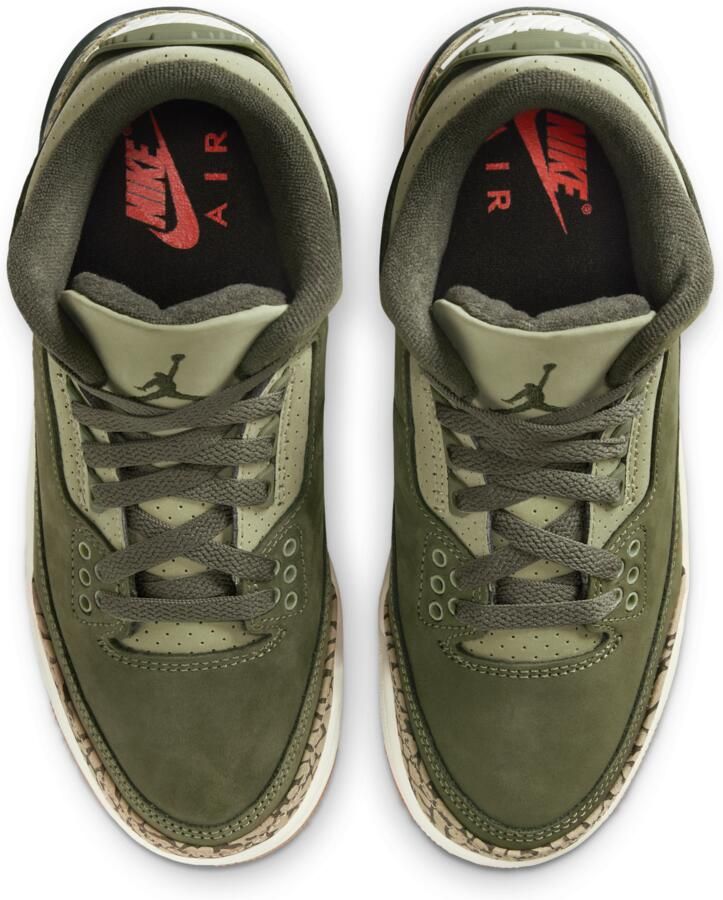Jordan Air 3 Retro 'Medium Olive' kinderschoenen Groen - Foto 2