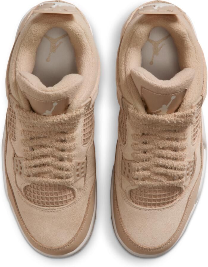 Jordan Retro 4 Sneakers Dames Bruin Leer