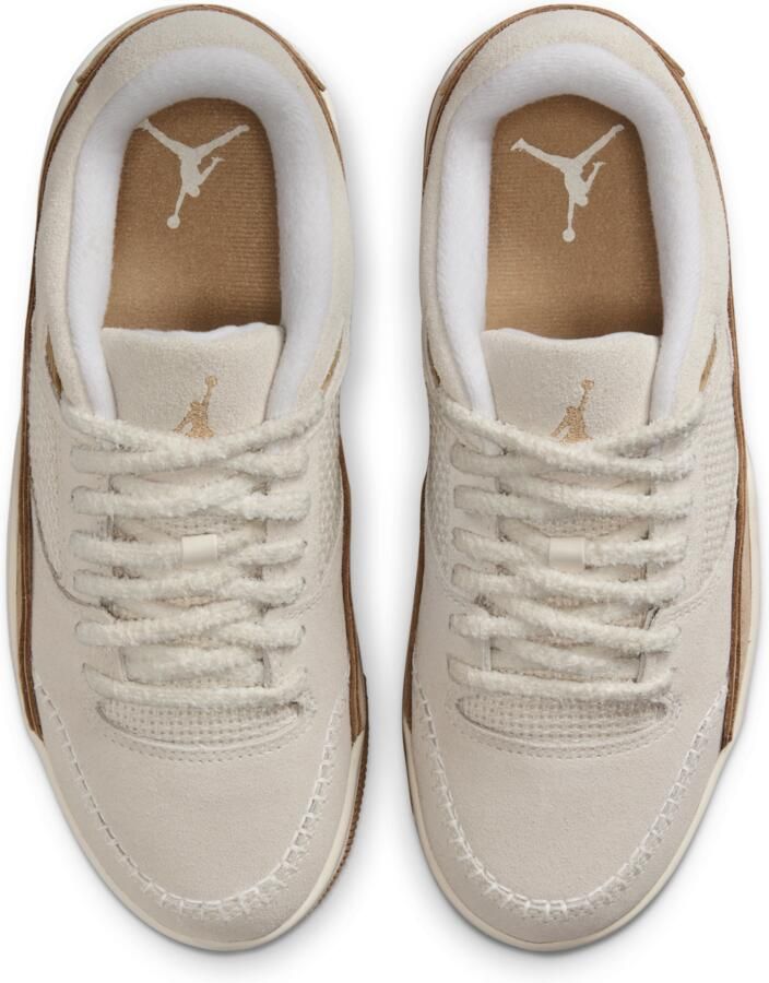 Jordan Flight Sneakers Dames Bruin Mesh Synthetisch