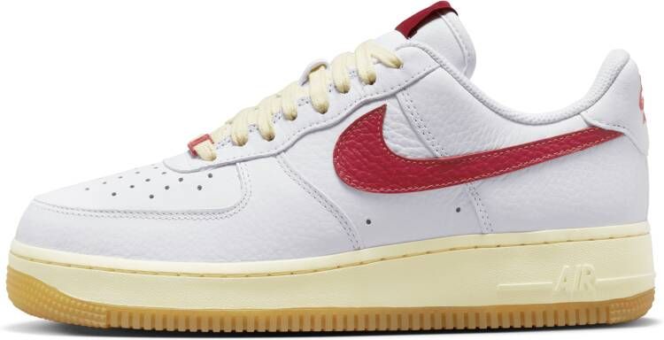 Nike Air Force Sneakers Dames Wit Leer Textil