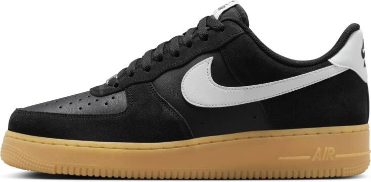 Nike Air Force Heren Schoenen Zwart Maat: 40.5 Leer Foot Locker
