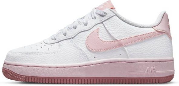 Nike Air Force 1 (gs) Basketball Schoenen white pink foam ele tal pink maat: 38.5 beschikbare maaten:38.5