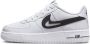 Nike Kinderschoen Air Force 1 White Black - Thumbnail 1