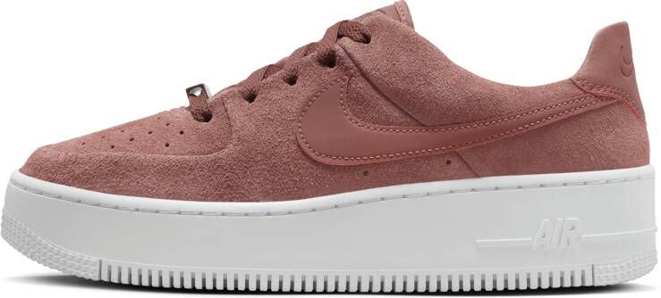 Nike Air Force Dames Schoenen Rood Maat: 36.5 Mesh Synthetisch Foot Locker