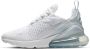 Nike Air Max 270 (ps) Running Schoenen white white metallic silver maat: 38.5 beschikbare maaten:38.5 - Thumbnail 3