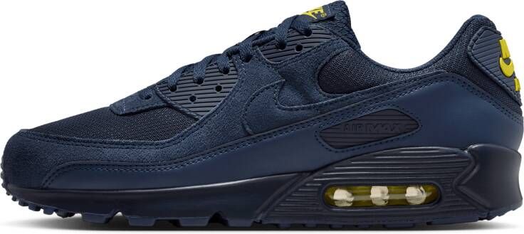 Nike Air Max 90 Sneakers Heren Blauw Mesh Synthetisch
