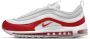 Nike Air max 97 Sneakers Mannen Wit Rood Textiel Leer - Thumbnail 2