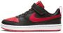 Nike court borough low 2 sneakers zwart rood kinderen - Thumbnail 3