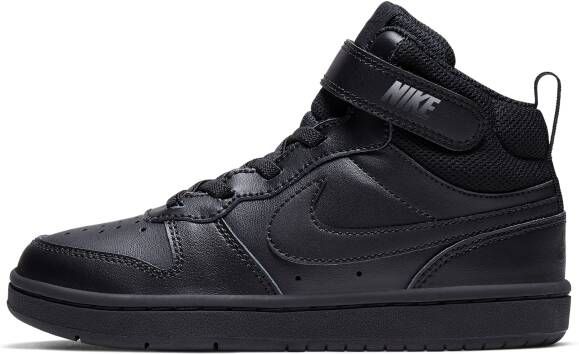 Nike Court Borough Mid 2 Kleuterschoenen Zwart
