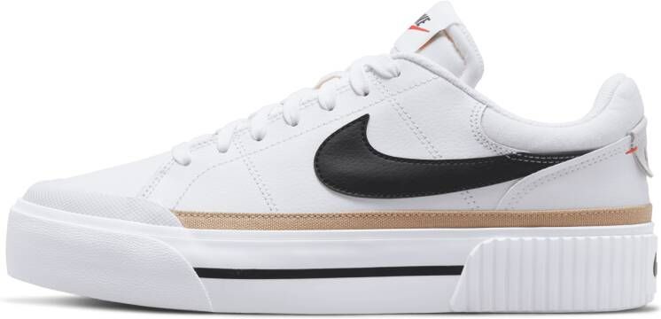 Nike Legacy Lift Lage Sneaker Wit Zwart Oranje White Dames - Foto 3