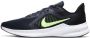 Nike Downshifter 10 hardloopschoenen donkerblauw limegroen zwart - Thumbnail 3