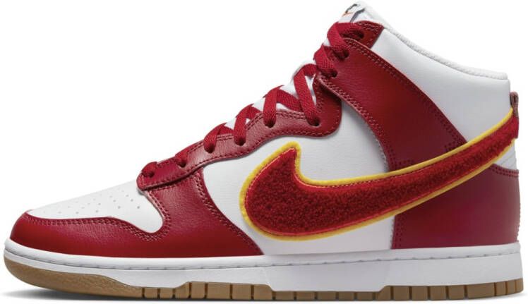 Nike Dunk High Retro 44.5 Wit Yellow Ochre Gum Medium Brown Gym Red - Foto 3