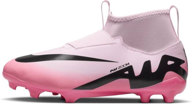 Nike Jr. Mercurial Superfly 9 Academy high top voetbalschoenen voor kleuters kids (meerdere ondergronden) Roze