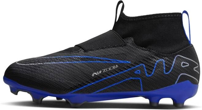 Nike Jr. Mercurial Superfly 9 Pro high top voetbalschoenen voor kleuters kids (stevige ondergrond) Zwart