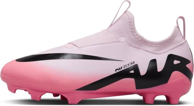 Nike Jr. Mercurial Vapor 15 Academy low top voetbalschoenen voor kleuters kids (meerdere ondergronden) Roze