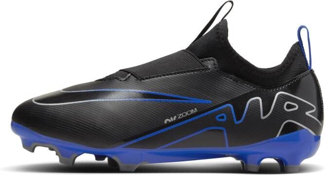 Nike Jr. Mercurial Vapor 15 Academy low top voetbalschoenen voor kleuters kids (meerdere ondergronden) Zwart