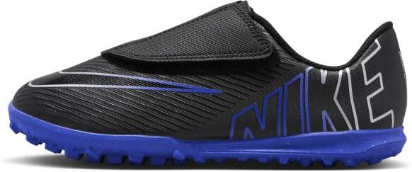 Nike Jr. Mercurial Vapor 15 Club low-top voetbalschoen voor kleuters (turf) Zwart