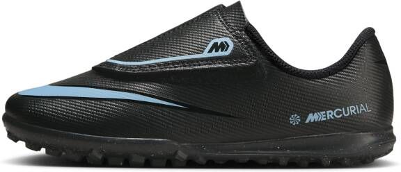 Nike Jr. Mercurial Vapor 16 Club low-top voetbalschoenen voor kleuters (turf) Zwart