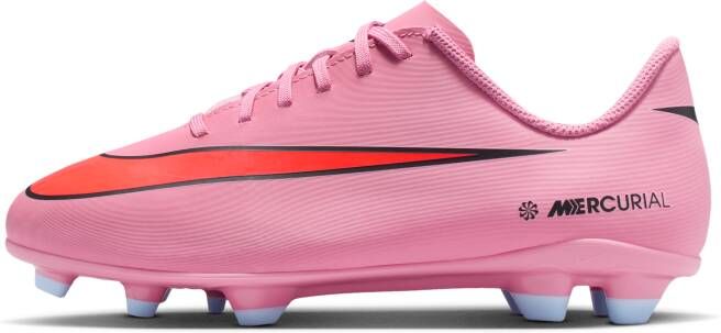 Nike Jr. Mercurial Vapor 16 Club low top voetbalschoenen voor kleuters kids (meerdere ondergronden) Roze