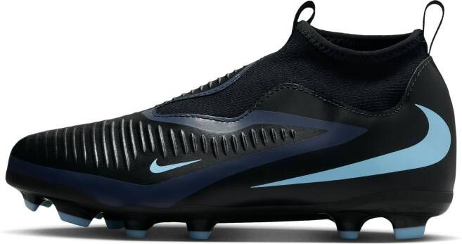 Nike Jr. Phantom 6 High Academy voetbalschoenen voor kids (meerdere ondergronden) Zwart