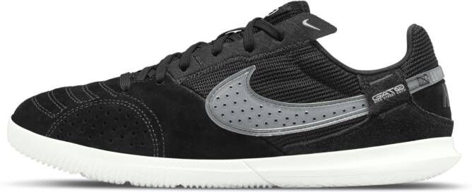 Nike Jr. Streetgato low top voetbalschoenen voor kleuters kids Zwart
