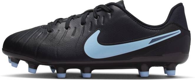 Nike Jr. Tiempo Legend 10 Academy low-top voetbalschoenen voor kleuters kids (meerdere ondergronden) Zwart