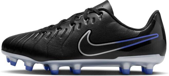 Nike Jr. Tiempo Legend 10 Club low top voetbalschoenen voor kleuters kids (meerdere ondergronden) Zwart